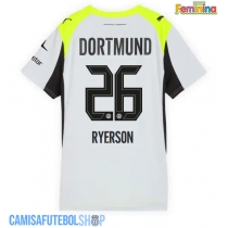 Camisa de time de futebol Borussia Dortmund Julian Ryerson #26 Replicas 2º Equipamento Feminina 2025-26 Manga Curta